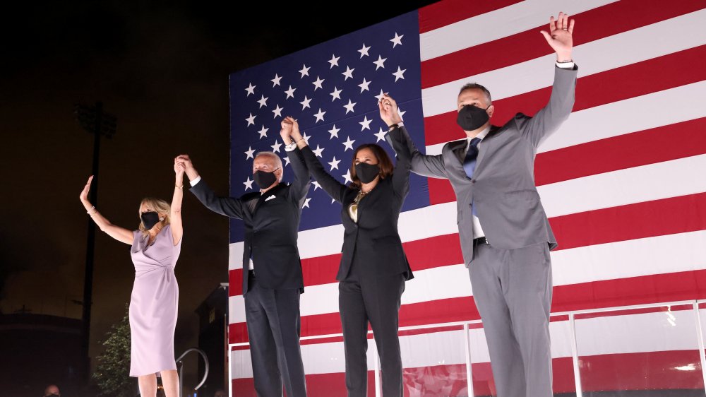 Biden and Harris and spouses