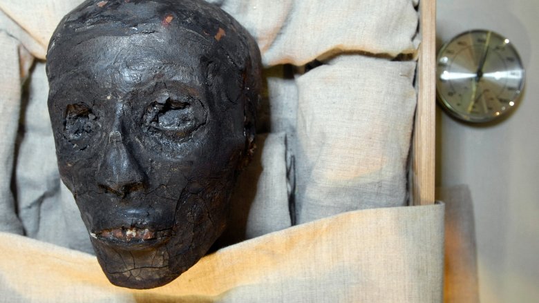 mummified face of king tut