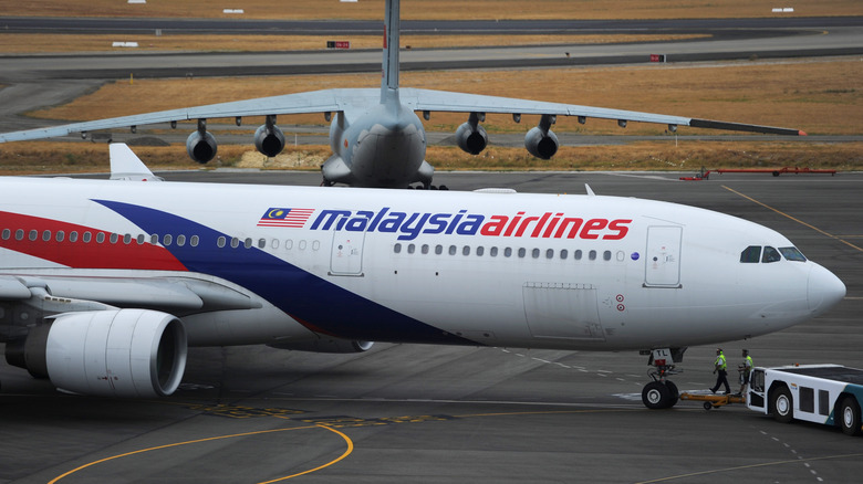 Malaysia Airlines plane on runway