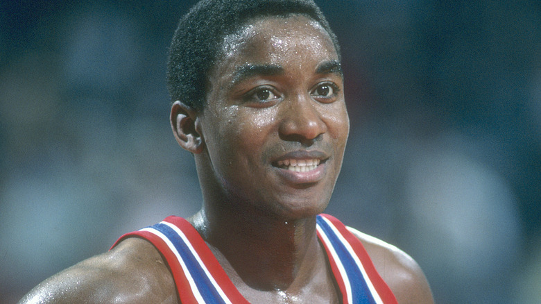 Isiah Thomas smiling