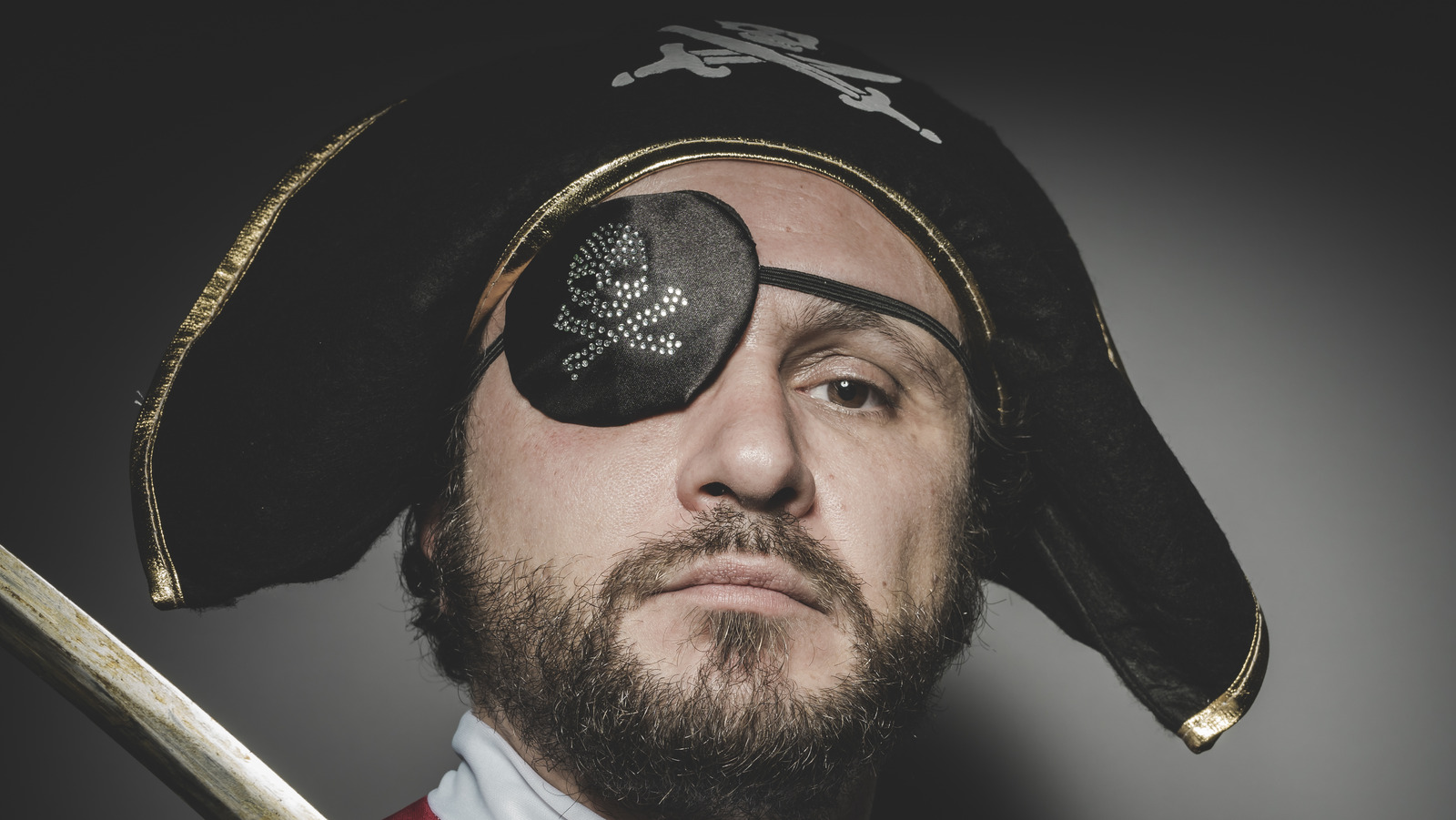 Pirate Eye Patch Glasses With Beard
