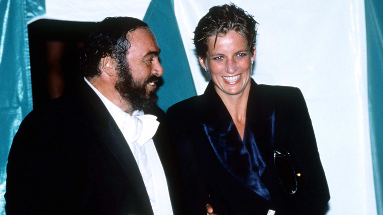 Luciano Pavarotti and Princess Diana