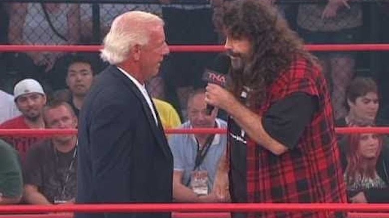 Mick Foley cuts promo on Ric Flair