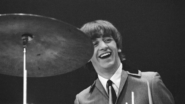 Ringo Starr playing the drums