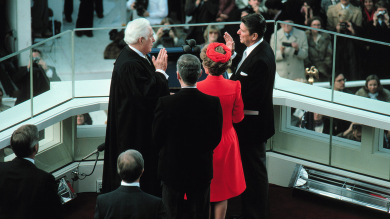 Ronald Reagan sworn in as president