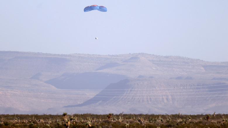 blue origin capsule landing