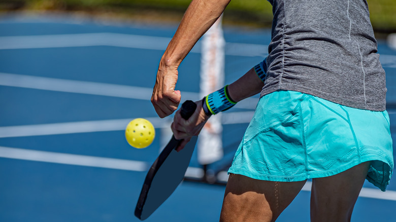 Playing pickleball