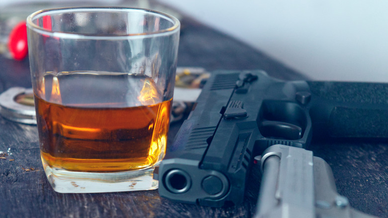 Gun and alcohol