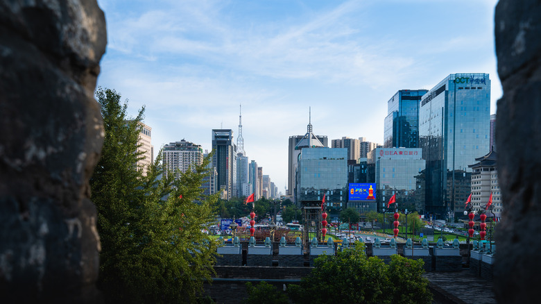 09/20/2019 xi'an shanxi china Today's Xi'an, is not only a famous cultural ancient city, but also a beautiful modernized city.