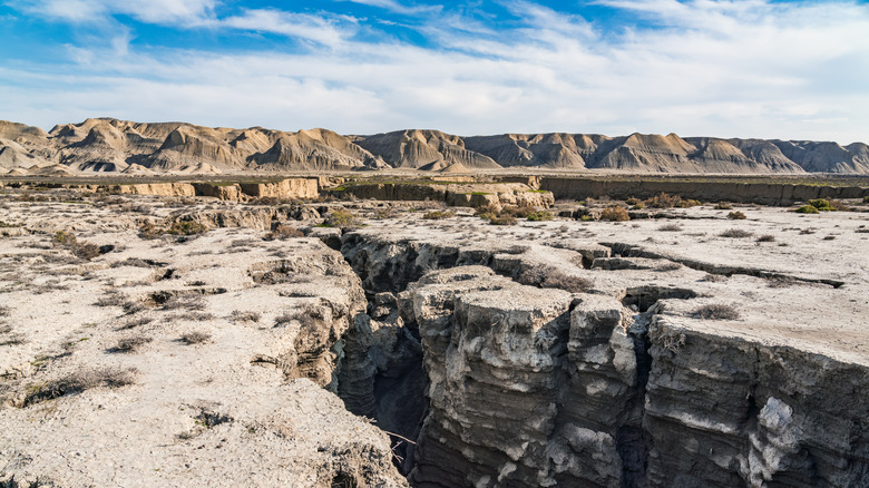 Faults of the earth crust, consequence of the earthquake