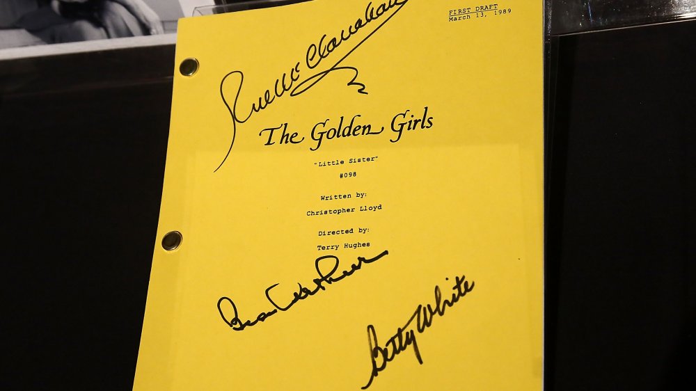 script, TV show, The Golden Girls, Bea Arthur, Betty White