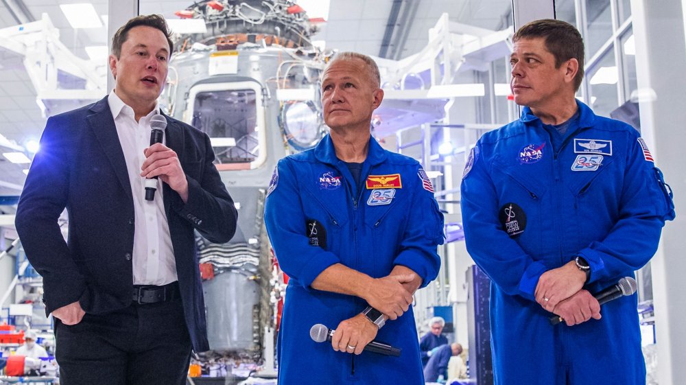 Elon Musk, Doug Hurley, and Bob Behnken 