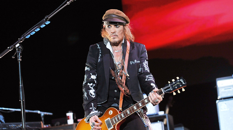 Johnny Depp performs live