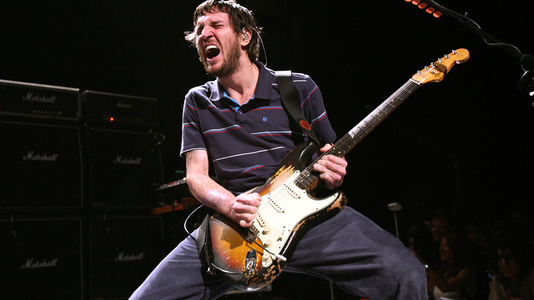 John Frusciante playing guitar