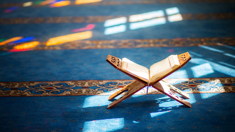 Quran open in a masjid