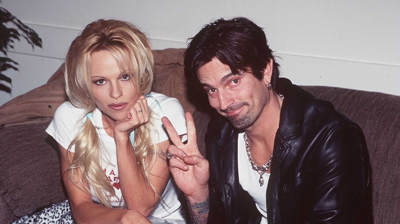 Pamela Anderson, Tommy Lee making faces