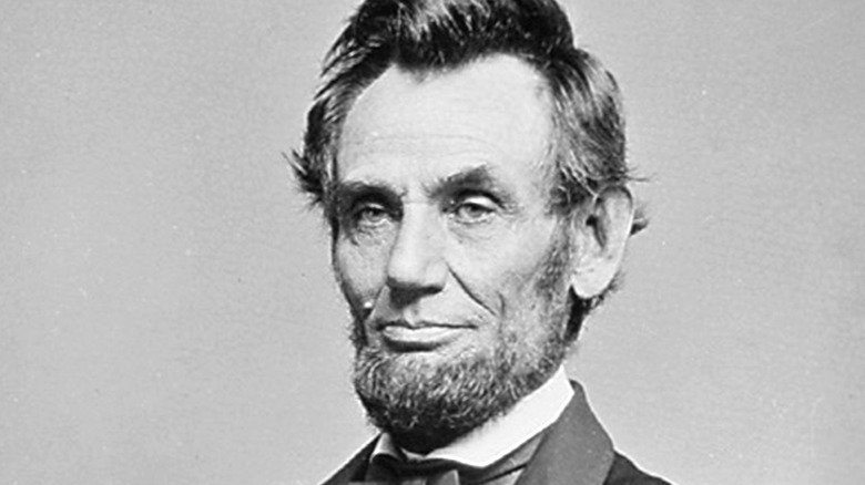 abraham lincoln posing