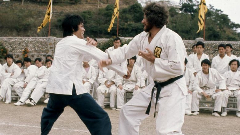 Bruce Lee and Bob Wall in Enter the Dragon