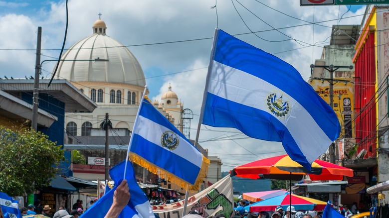 el salvadore flags cathedral