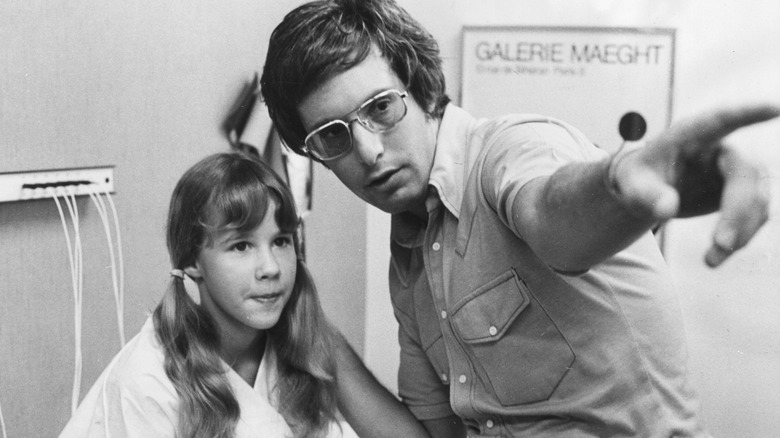 William Friedkin directing Linda Blair 