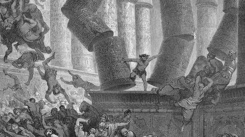 Illustration death of Samson