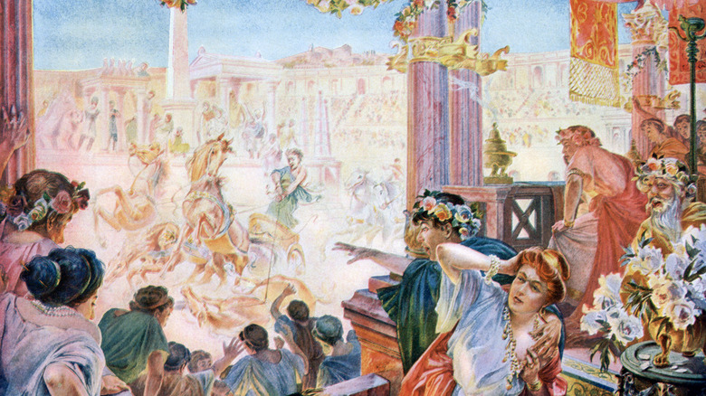 painting of a nero circus