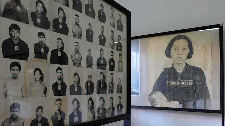 Photos of detained Cambodians in museum