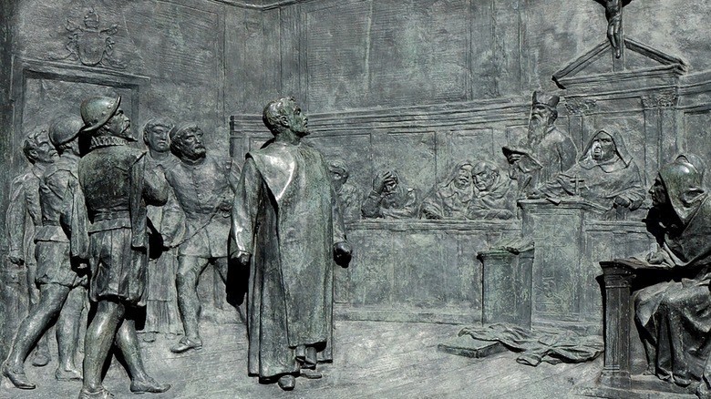 Trial of Giordano Bruno relief