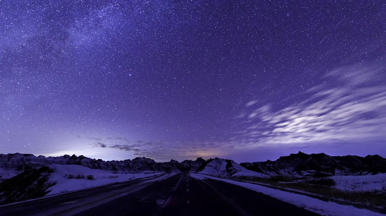 Badlands National Park starry sky