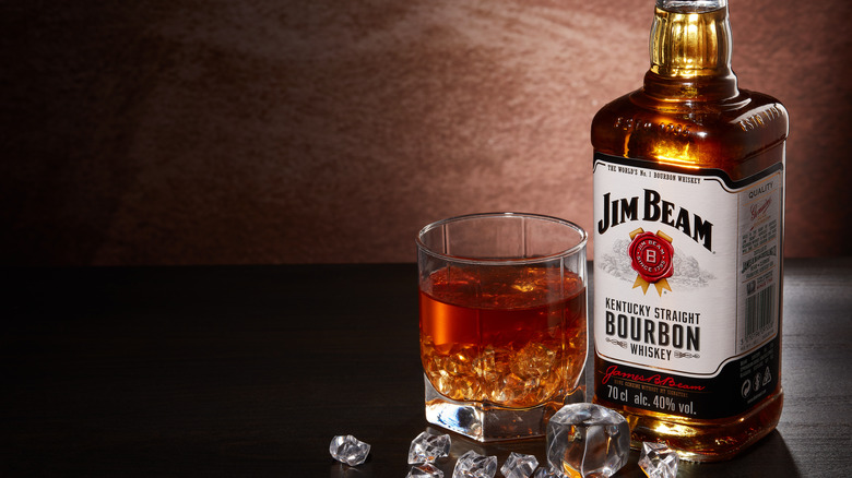 a bottle of jim beam