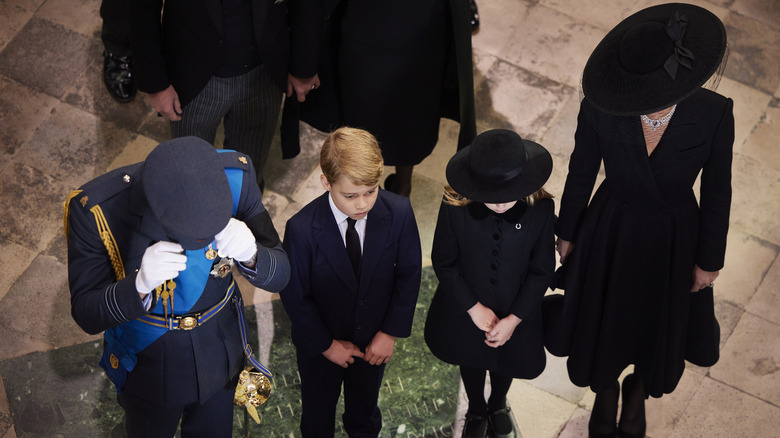 William, George, Charlotte, and Catherine mourn