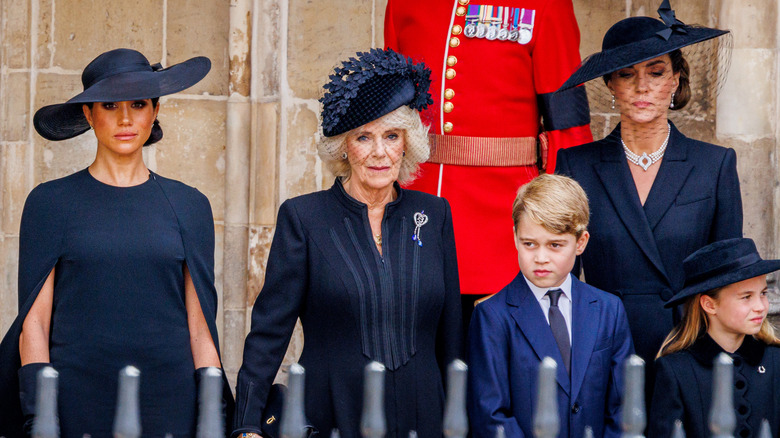 Prince George wearing blue suit