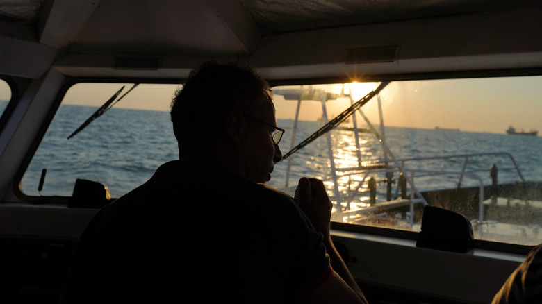 a radio operator on a ship