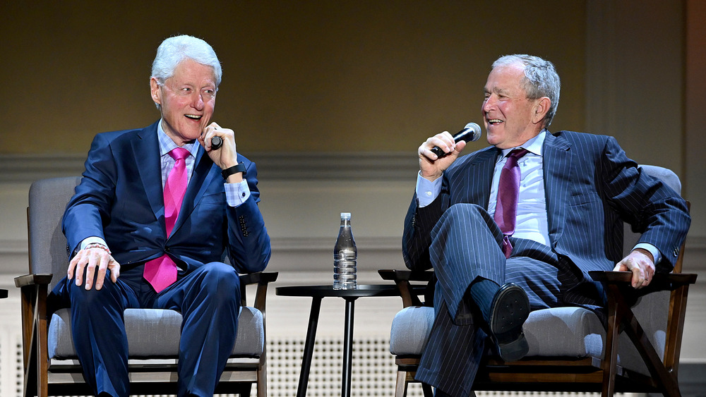 Bill Clinton and George Bush