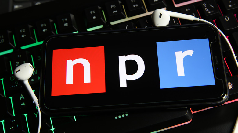 NPR logo on phone