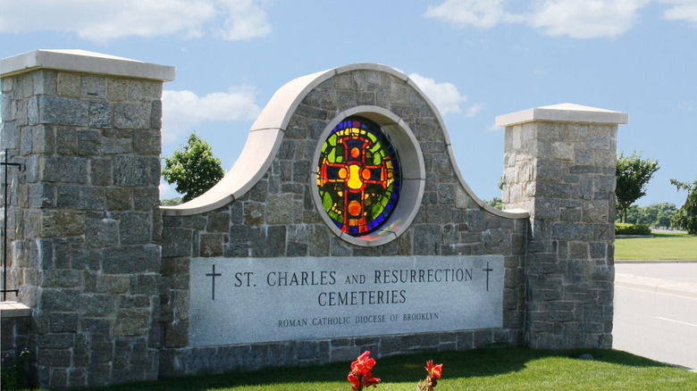 St. Charles Cemetery Farmingdale, NY sign