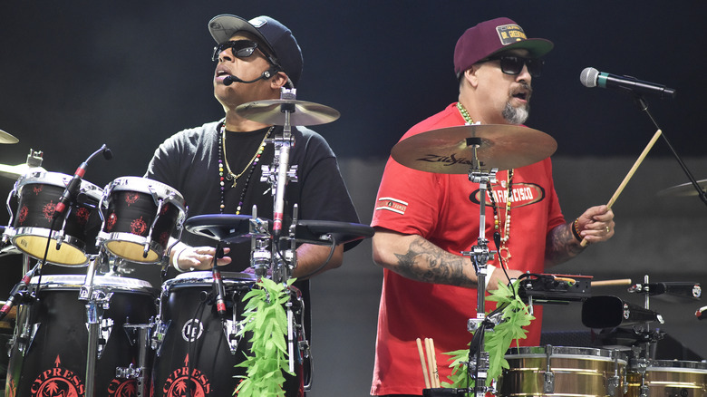 Eric Bobo and B-Real onstage