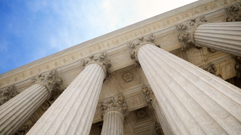 Supreme Court building from below