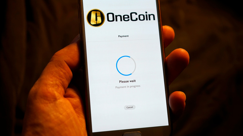 OneCoin on phone