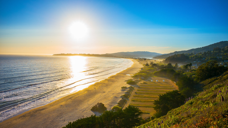 Sunset over Stinson Beach just north of San Francisco, California