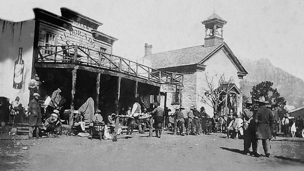 In Old Arizona film set