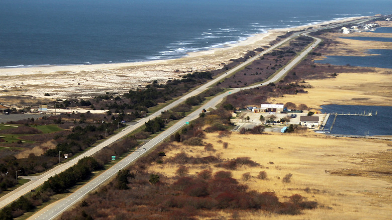 Gilgo Beach and community aerial view