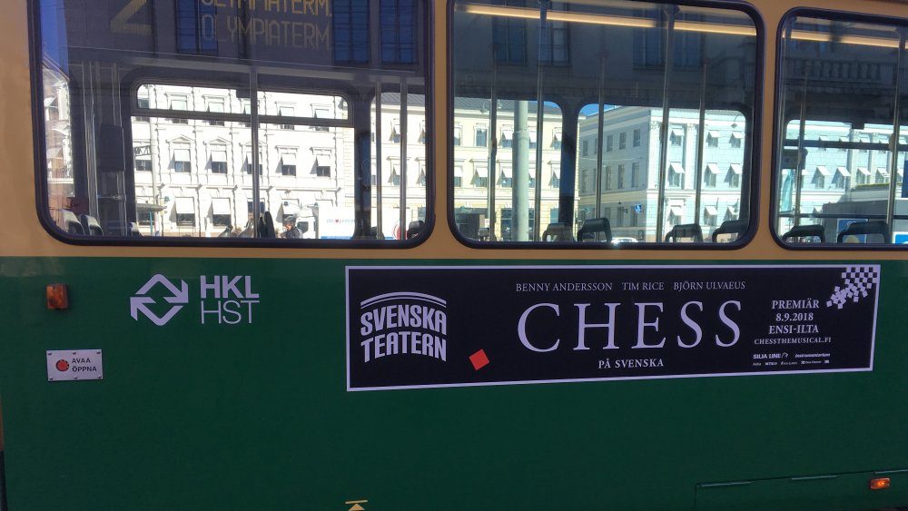 Swedish ad on train for CHESS 