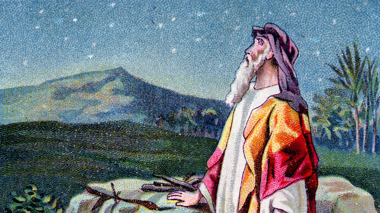 Illustration of Abraham gazing at the sky