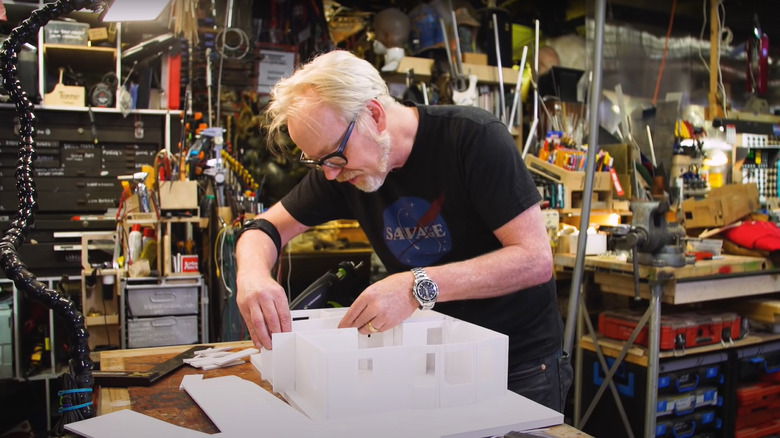 Adam Savage making a foam core model