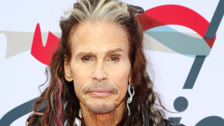 Steven Tyler looking serious