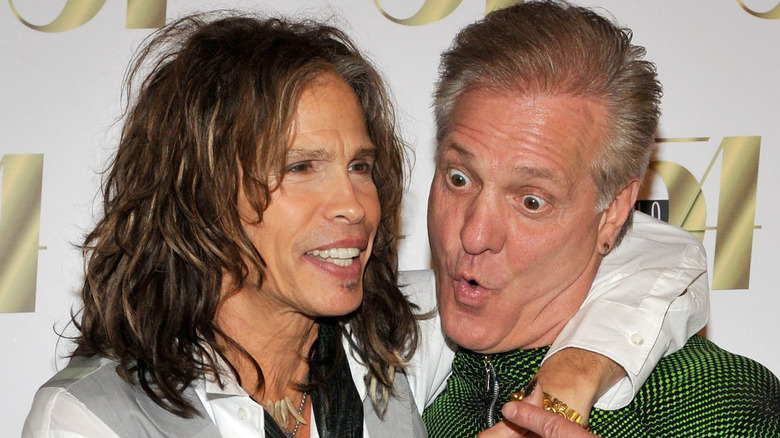 Steven Tyler and Ray Tabano making faces