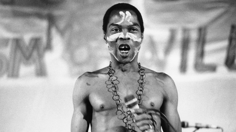 Fela Kuti on stage in 1980