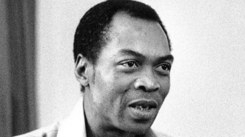 Fela Kuti being interviewed in 1980