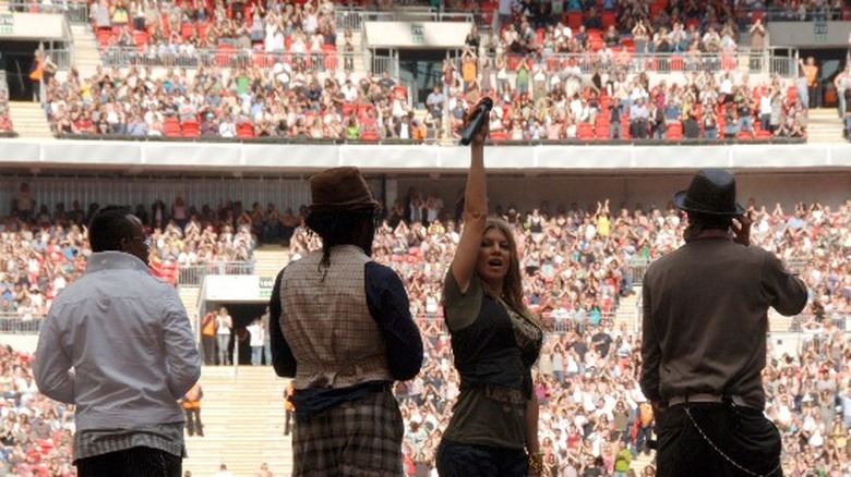 Black Eyed Peas on stage outdoors